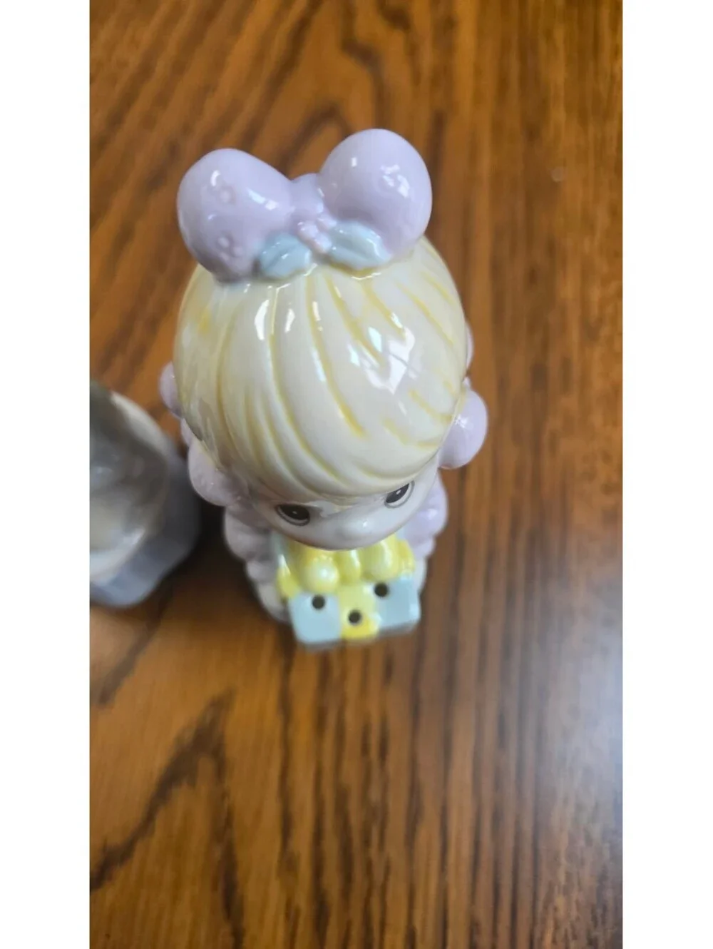 Precious Moments Porcelain Christmas Salt and Pepper Shakers